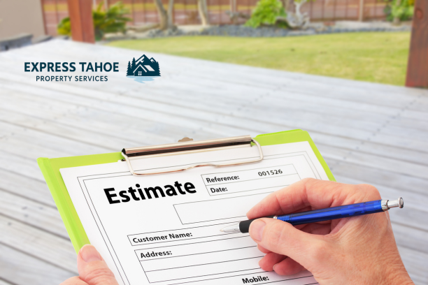 Lake Tahoe window cleaning, property services estimate